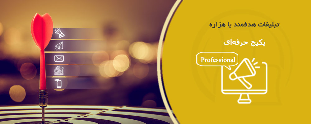 بسته تبلیغات حرفه‌ای - یک ماهه