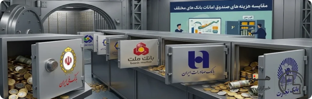 هزینه های صندوق امانات بانک های مختلف